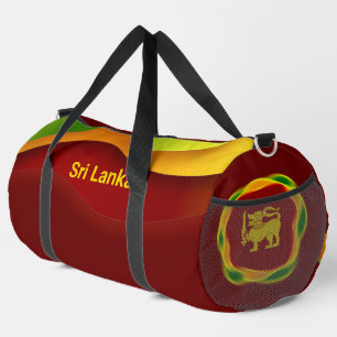 Sri Lanka Flaggenfarben und Yellow Lion Sinhala Duffle Bag