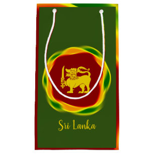Sri Lanka Flaggenfarben und Yellow Lion Sinhala Kleine Geschenktüte