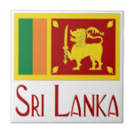 Sri Lanka Fliese<br><div class="desc">Sri Lanka Flagge und Ländername.</div>