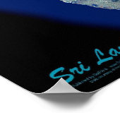 Sri Lanka from space satellite poster (Ecke)