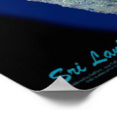 Sri Lanka from space satellite poster (Ecke)