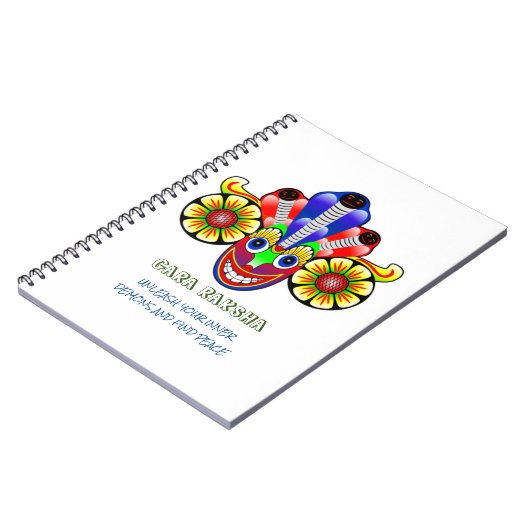 Sri Lanka Gara raksha Maskendesign Notebook Notizblock (Linke Seite)