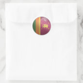 Sri lanka Glossy Circle Flag Runder Aufkleber (Tasche)