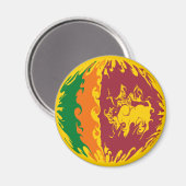 Sri Lanka Gnarly Flag Magnet (Vorderseite/Rückseite)