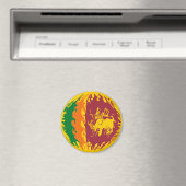 Sri Lanka Gnarly Flag Magnet (In Situ (Geschirrspüler))