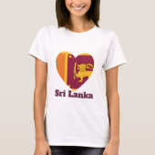 Sri Lanka Herzenflagge T-Shirt (Vorderseite)