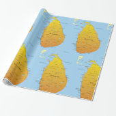 Sri Lanka-Karte Geschenkpapier (Ungerollt)