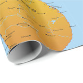 Sri Lanka-Karte Geschenkpapier (Rolleneckpunkt)
