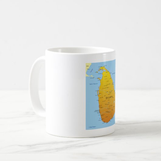Sri Lanka-Karte Kaffeetasse (Vorderseite Links)