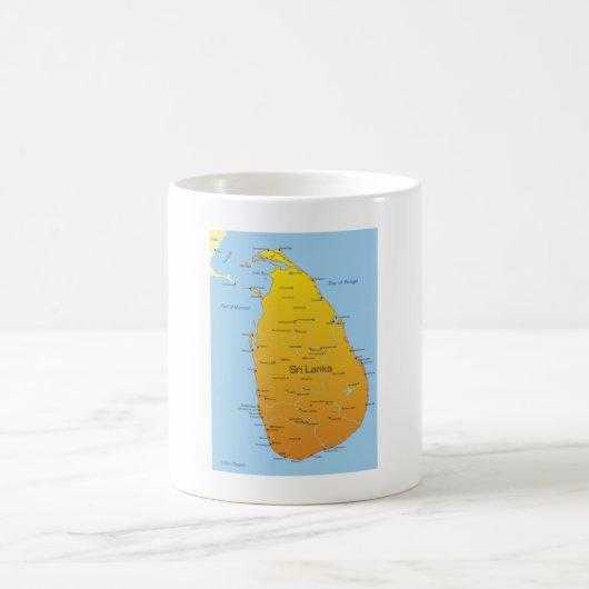 Sri Lanka-Karte Kaffeetasse (Mittel)