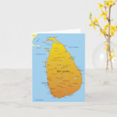 Sri Lanka-Karte Karte (Gelbe Blume)