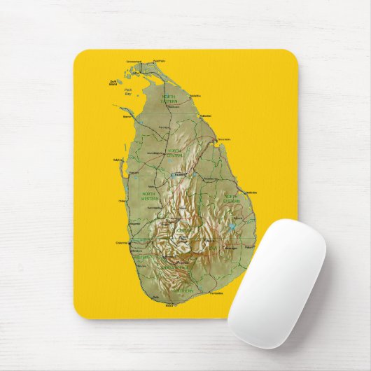 Sri Lanka Karte Mousepad (Mit Mouse)