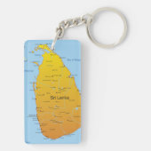 Sri Lanka-Karte Schlüsselanhänger (Rückseite)
