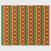 SRI LANKA Karte | sri-lankische Flagge Geschenkpapier (Flach)