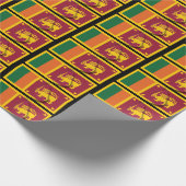 SRI LANKA Karte | sri-lankische Flagge Geschenkpapier (Ecke)