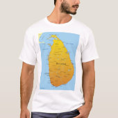 Sri Lanka-Karte T-Shirt (Vorderseite)