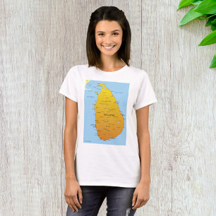 Sri Lanka-Karte T-Shirt
