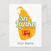 Sri Lanka Karte Vintag Holiday Island Souvenir (Vorderseite)