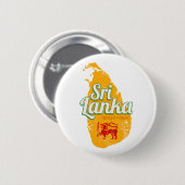 Sri Lanka Karte Vintag Holiday Island Souvenir Button (Vorne & Hinten)