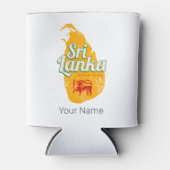 Sri Lanka Karte Vintag Holiday Island Souvenir Dosenkühler (Vorderseite)