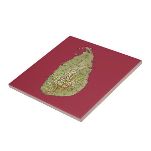 Sri Lanka Karten-Fliese Fliese (Seite)