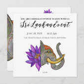 Sri Lanka Künstlerische Gestaltung Save The Date (Vorne/Hinten)