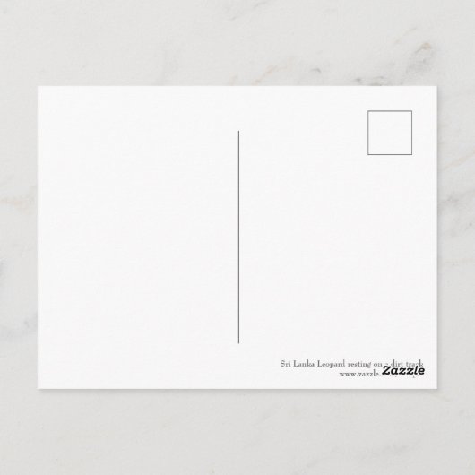 Sri Lanka Leopard Postkarte (Rückseite)