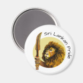 Sri Lanka Lion Magnet (Vorderseite/Rückseite)