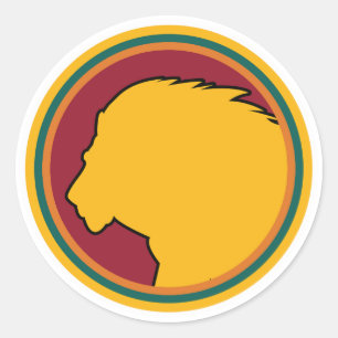 Sri Lanka Lion Sri Lankas Nationale Tierflagge Runder Aufkleber