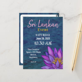 Sri Lanka Lotus Blume Malerei Postkarte
