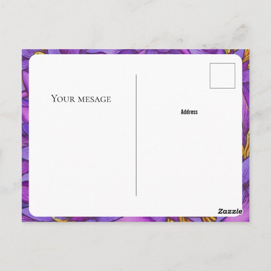 Sri Lanka Lotus Blume Malerei Postkarte (Rückseite)