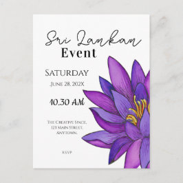 Sri Lanka Lotus Blume Malerei Postkarte