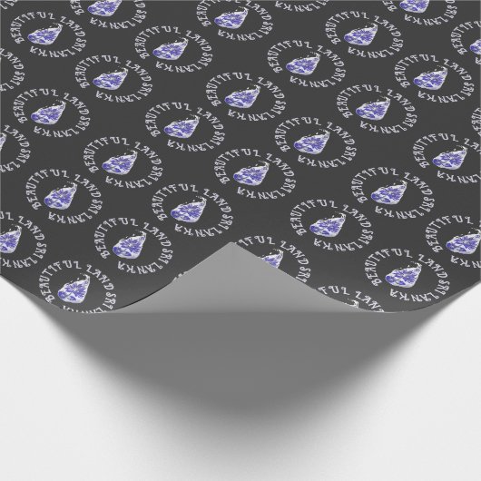 Sri Lanka Lotus Map Geschenkpapier (Ecke)