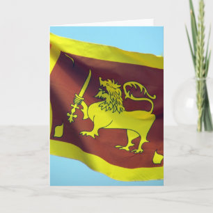 Sri Lanka Löweflagge Karte