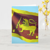 Sri Lanka Löweflagge Karte (Gelbe Blume)