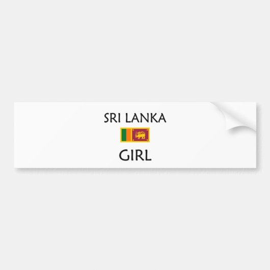 SRI LANKA MÄDCHEN AUTOAUFKLEBER (Vorne)
