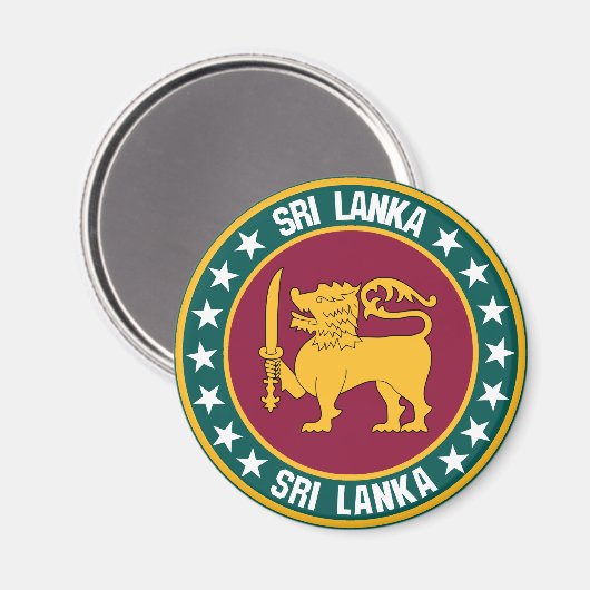 Sri Lanka Magnet (Vorderseite/Rückseite)