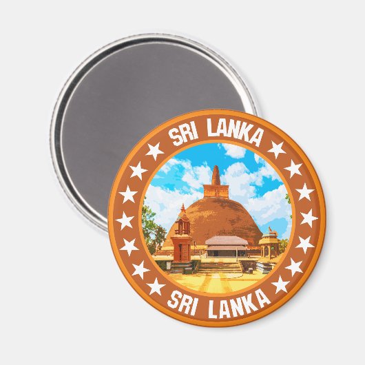 Sri Lanka Magnet (Vorderseite/Rückseite)