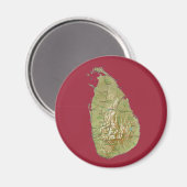Sri Lanka Map Magnet (Vorderseite/Rückseite)