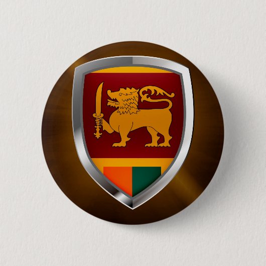 Sri Lanka Metallic Emblem Button (Vorderseite)