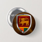 Sri Lanka Metallic Emblem Button (Vorne & Hinten)