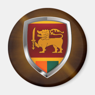 Sri Lanka metallisches Emblem Magnet