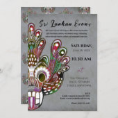 Sri Lanka Modernes kulturelles Design Einladung (Vorne/Hinten)