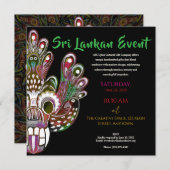 Sri Lanka Modernes kulturelles Design Save The Date (Vorne/Hinten)