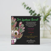 Sri Lanka Modernes kulturelles Design Save The Date (Stehend Vorderseite)