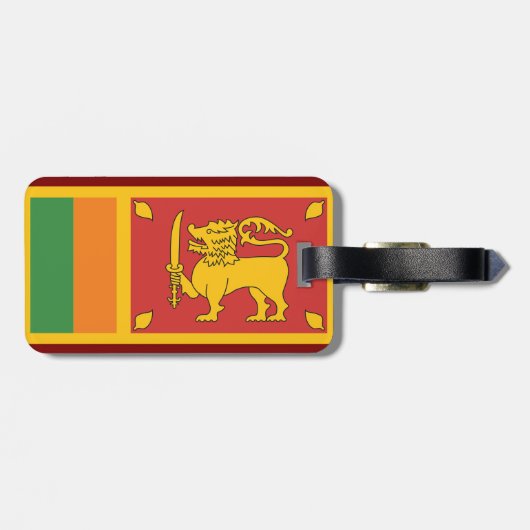 Sri Lanka National Flag Lion Symbol Gepäckanhänger (Rückseite horizontal)