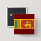 Sri Lanka Nationalflagge Löwensymbol Button (Vorne & Hinten)