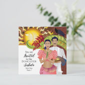 Sri Lanka Neujahrsfeier Save The Date (Stehend Vorderseite)