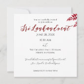 Sri Lanka Neujahrsfeier Save The Date (Rückseite)