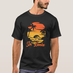 Sri Lanka Ocean Palm Tree Sommerurlaub Sri Lank T-Shirt
